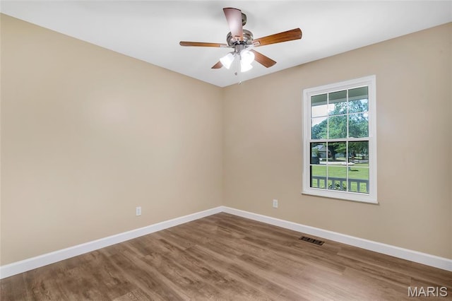2601 Brookfield Ct, Columbia, IL 62236 - unfurnished room with wood finished floors and ceiling fan