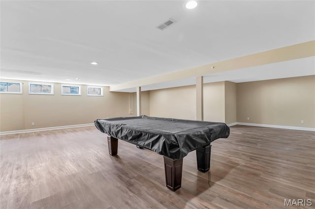 2601 Brookfield Ct, Columbia, IL 62236 - game room with wood finished floors, recessed lighting, and billiards