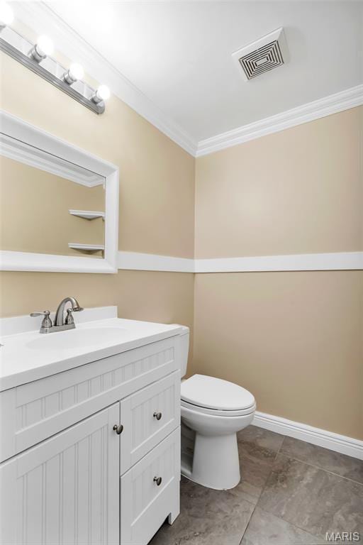 2601 Brookfield Ct, Columbia, IL 62236 - half bathroom featuring crown molding and vanity