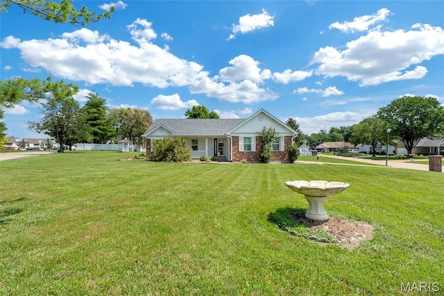 2601 Brookfield Ct, Columbia, IL 62236 - ranch-style home with a front lawn and brick siding