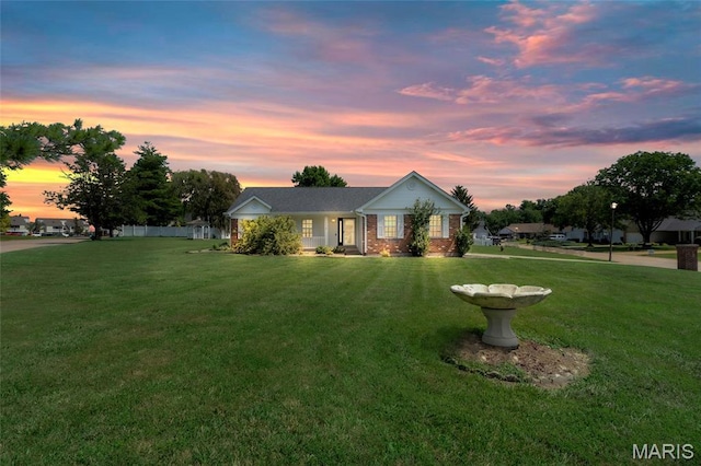 2601 Brookfield Ct, Columbia, IL 62236 - ranch-style house with a front yard and brick siding