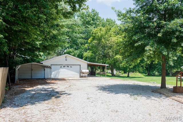 2364 Marine Rd, Highland, IL 62249 - garage with a detached garage and driveway