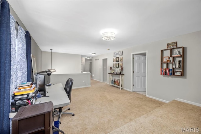 7742 Ardmore Dr, Ofallon, MO 63368 - home office featuring carpet floors and baseboards
