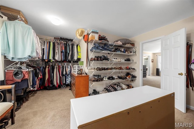 7742 Ardmore Dr, Ofallon, MO 63368 - walk in closet featuring light colored carpet
