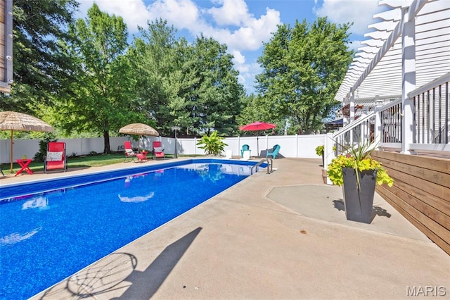 7742 Ardmore Dr, Ofallon, MO 63368 - view of swimming pool featuring a patio area and a fenced backyard