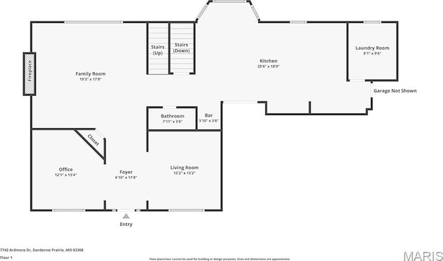 7742 Ardmore Dr, Ofallon, MO 63368 - view of floor plan / room layout
