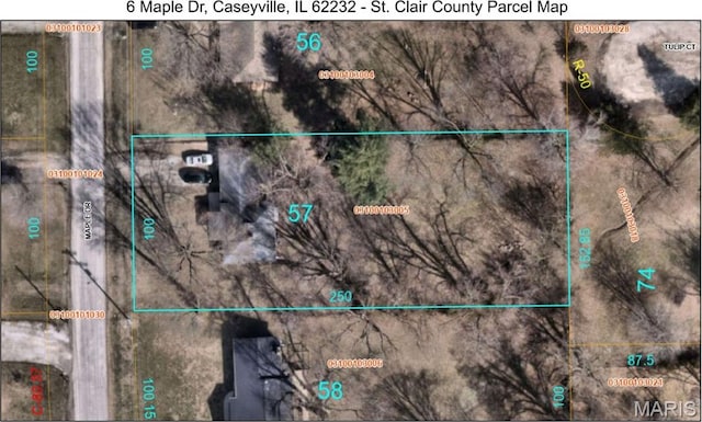 6 Maple Dr, Caseyville, IL 62232 - aerial map of property and surrounding area