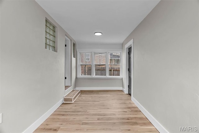 6736 Julian Ave, University City, MO 63130 - hallway featuring light wood finished floors
