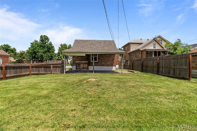 6736 Julian Ave, University City, MO 63130 - fenced backyard with a patio