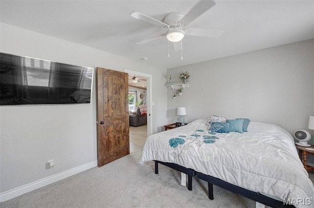 10317 Mallard Rd, Potosi, MO 63664 - bedroom featuring light colored carpet and a ceiling fan