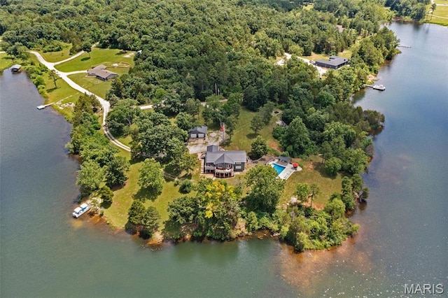 10317 Mallard Rd, Potosi, MO 63664 - aerial view of property and surrounding area featuring a large body of water