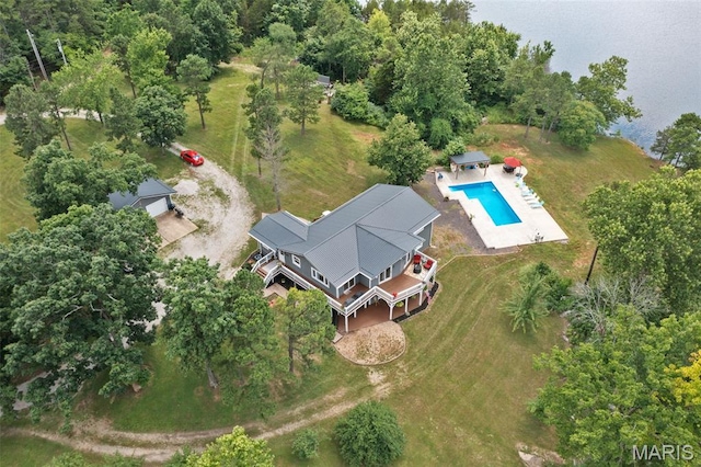 10317 Mallard Rd, Potosi, MO 63664 - aerial overview of property's location featuring a pool area