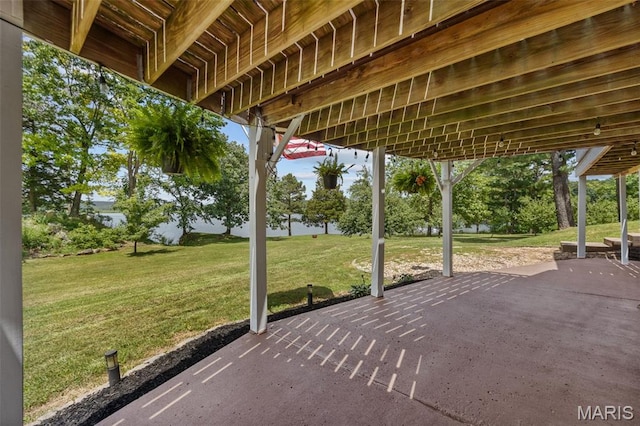 10317 Mallard Rd, Potosi, MO 63664 - view of patio featuring a water view