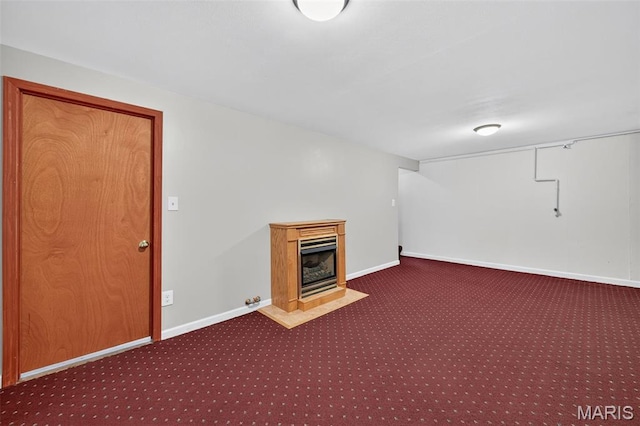 10564 Mert Ave, Saint Ann, MO 63074 - basement with carpet and a fireplace with flush hearth