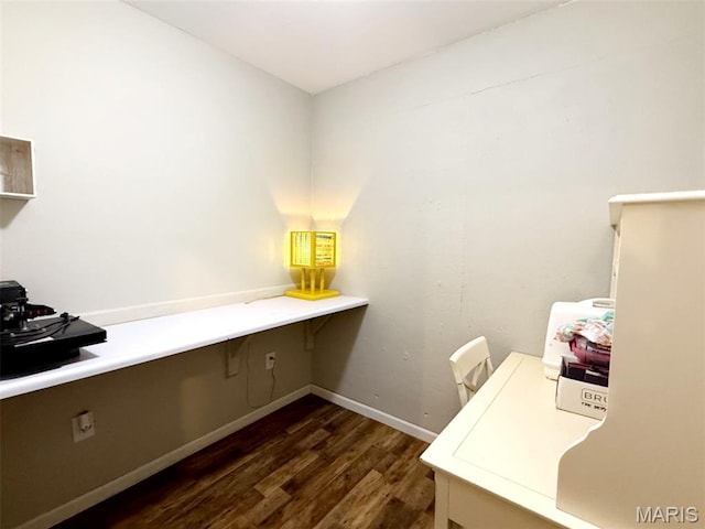 885 Oak Pass Ln, Sullivan, MO 63080 - office area with dark wood finished floors and baseboards
