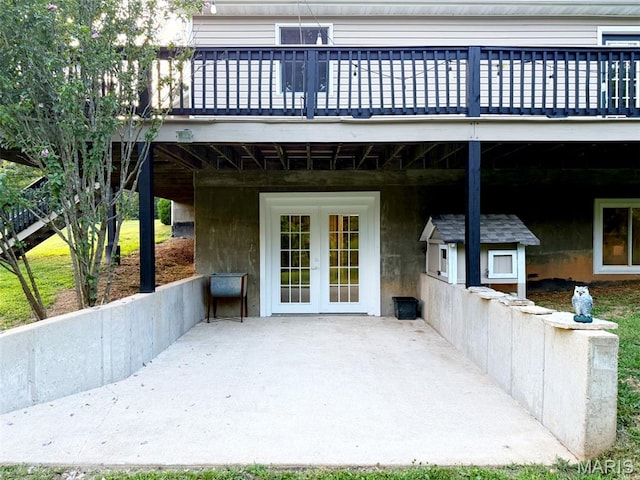 885 Oak Pass Ln, Sullivan, MO 63080 - view of patio with a wooden deck and french doors