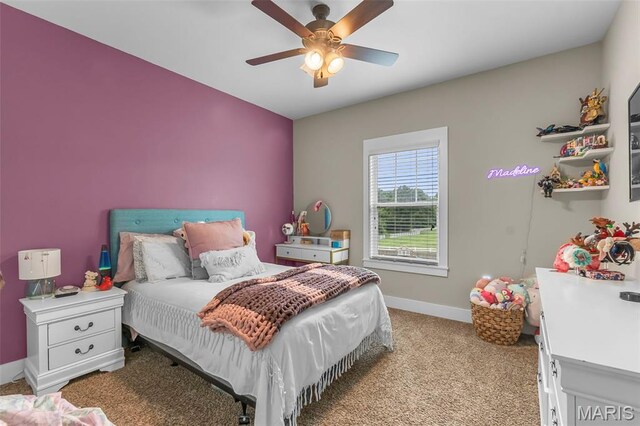 255 Sassenach Dr, Jackson, MO 63755 - bedroom with carpet and ceiling fan