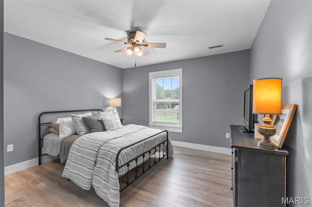 255 Sassenach Dr, Jackson, MO 63755 - bedroom featuring wood finished floors and ceiling fan