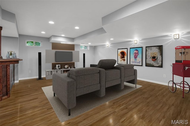 2849 Dardenne Links Dr, Dardenne Prairie, MO 63368 - living area with wood finished floors and recessed lighting