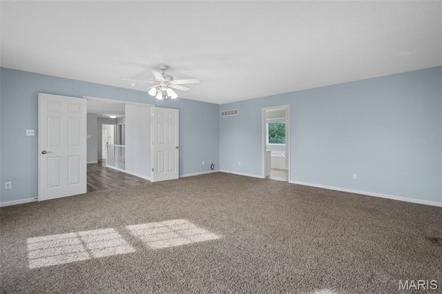 2849 Dardenne Links Dr, Dardenne Prairie, MO 63368 - carpeted spare room with ceiling fan and baseboards