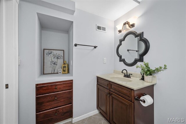 2849 Dardenne Links Dr, Dardenne Prairie, MO 63368 - bathroom with vanity and tile patterned floors