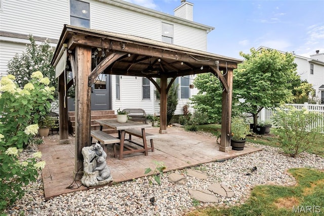 2849 Dardenne Links Dr, Dardenne Prairie, MO 63368 - view of patio featuring a gazebo
