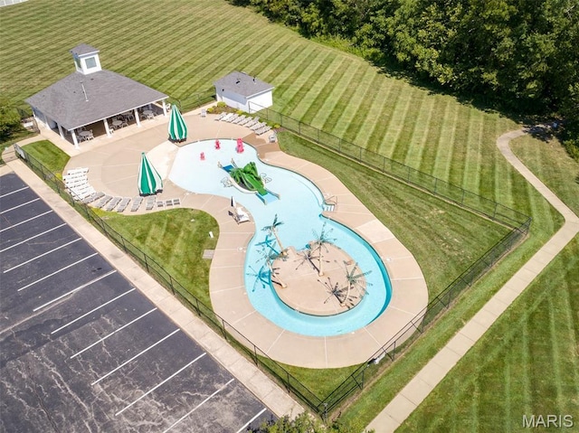 2849 Dardenne Links Dr, Dardenne Prairie, MO 63368 - bird's eye view of a pool
