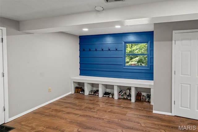 1716 Fountainbleu Dr, Worden, IL 62097 - mudroom featuring wood finished floors and baseboards