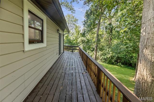 1716 Fountainbleu Dr, Worden, IL 62097 - wooden deck with a lawn