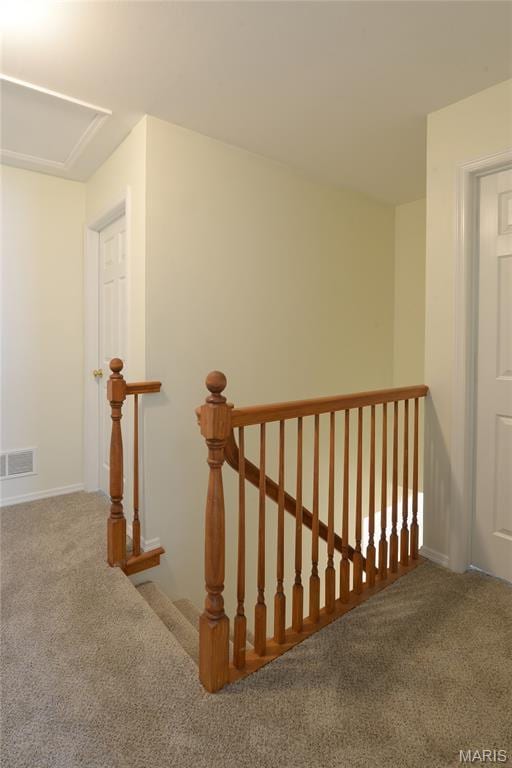 154 Homeshire Dr Unit 27, Wentzville, MO 63385 - stairway featuring carpet flooring and baseboards