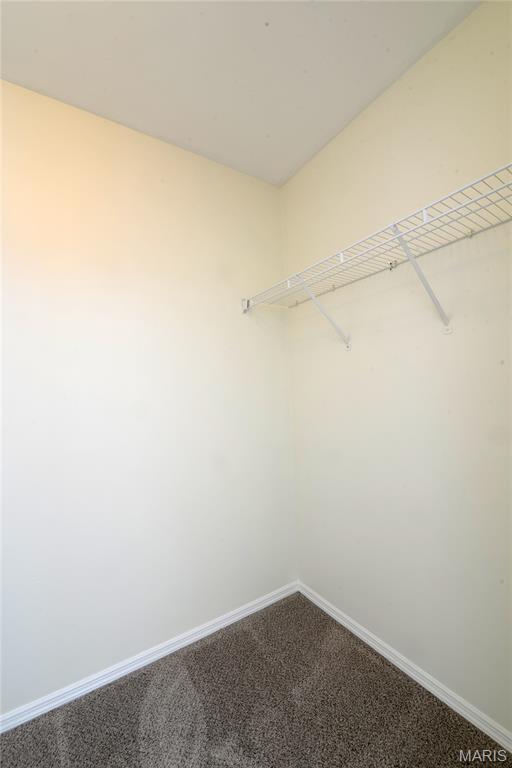 154 Homeshire Dr Unit 27, Wentzville, MO 63385 - walk in closet with dark carpet