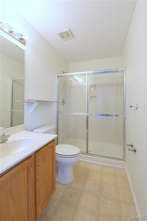 154 Homeshire Dr Unit 27, Wentzville, MO 63385 - bathroom with vanity, a shower stall, and tile patterned floors