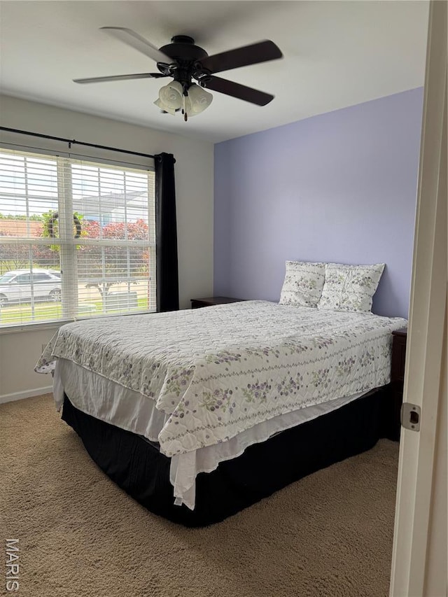5037 Bristol Hill Dr, Ofallon, IL 62269 - carpeted bedroom with ceiling fan and baseboards