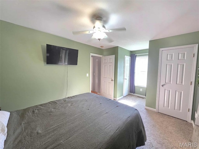 315 W State St, Union, MO 63084 - carpeted bedroom featuring baseboards and ceiling fan