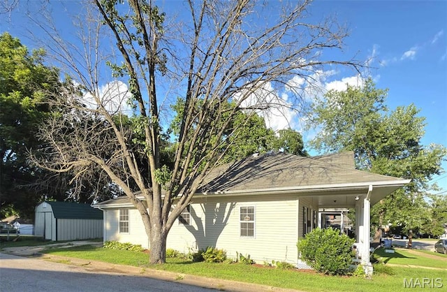 315 W State St, Union, MO 63084 - view of side of home with a shed