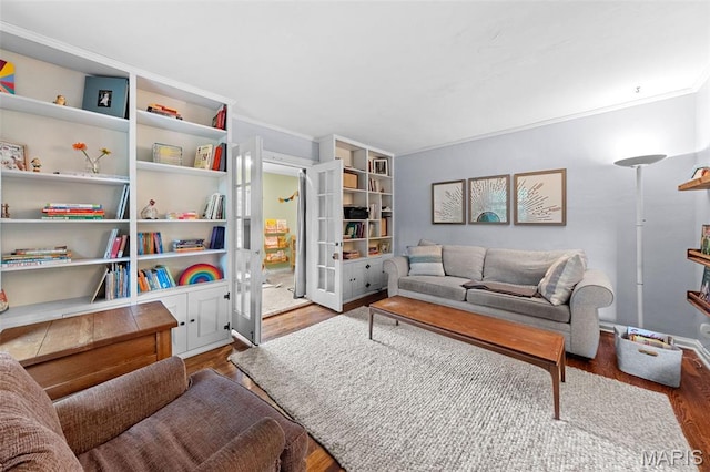 100 Calverton Rd, Saint Louis, MO 63135 - living room featuring wood finished floors and crown molding