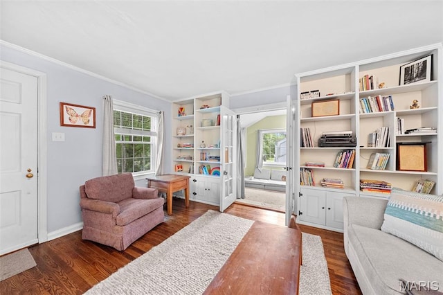 100 Calverton Rd, Saint Louis, MO 63135 - sitting room with ornamental molding and wood finished floors