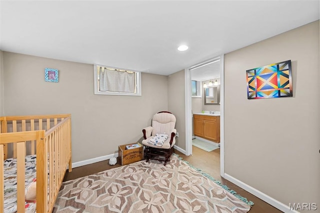 100 Calverton Rd, Saint Louis, MO 63135 - bedroom with a nursery area, recessed lighting, and ensuite bath