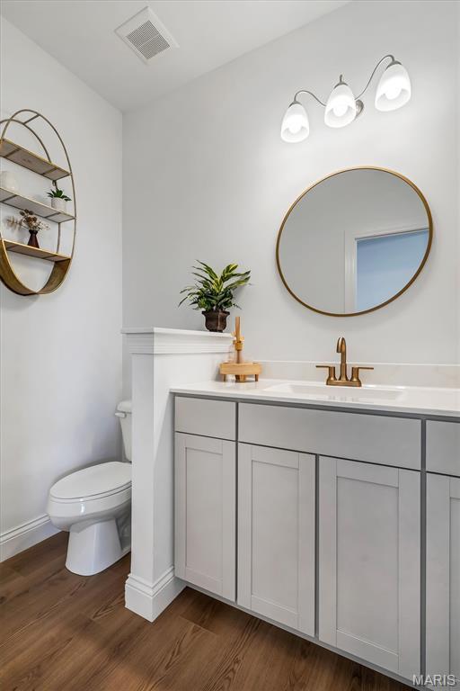 213 Bluegrass Pasture Ct, Wentzville, MO 63385 - bathroom featuring vanity and wood finished floors
