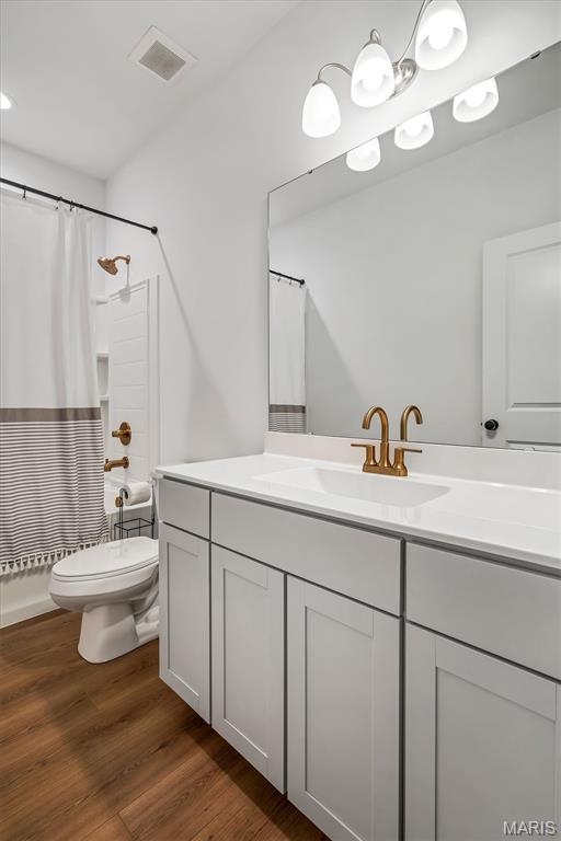 213 Bluegrass Pasture Ct, Wentzville, MO 63385 - bathroom featuring vanity and wood finished floors