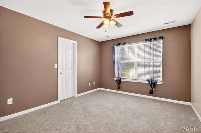 621 Royal Crest Way, Ofallon, IL 62269 - carpeted spare room featuring ceiling fan and baseboards