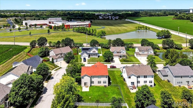 621 Royal Crest Way, Ofallon, IL 62269 - aerial perspective of suburban area with a nearby body of water