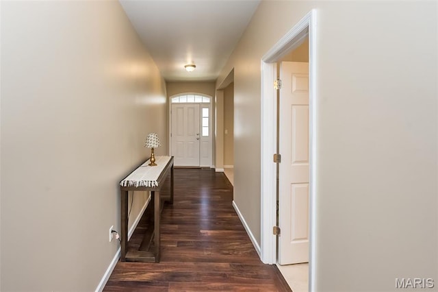 510 Newkirk Cir, Saint Charles, MO 63303 - doorway to outside with dark wood finished floors and baseboards