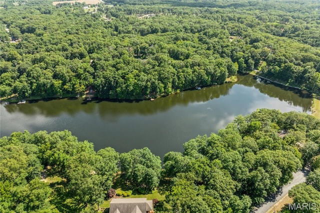 1605 High Sierra Dr, Foristell, MO 63348 - drone / aerial view of a forest and a large body of water