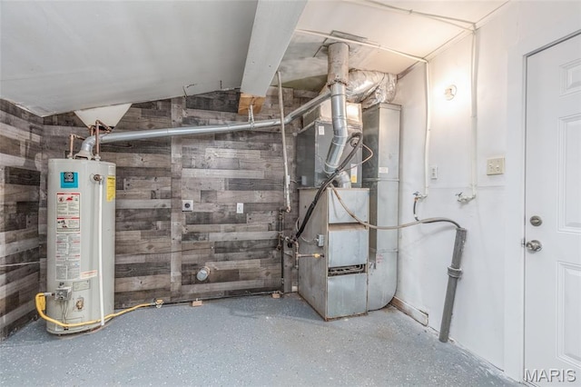 10141 Ventura Dr, Ferguson Township, MO 63136 - utility room with water heater and heating unit