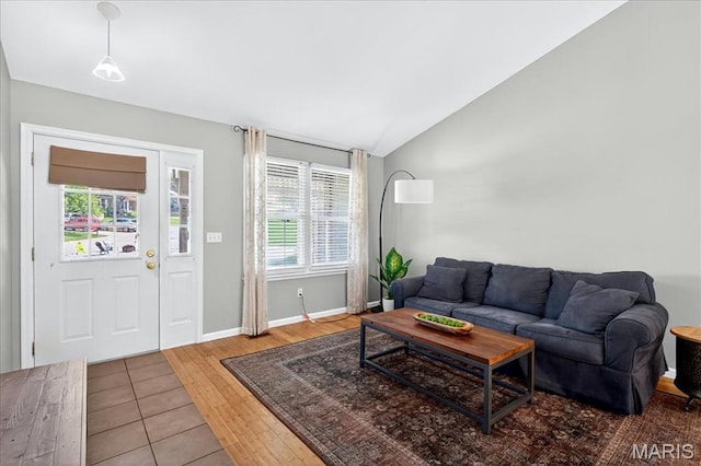 1826 Fairwood Forest Dr, Saint Peters, MO 63376 - living room with lofted ceiling and wood finished floors