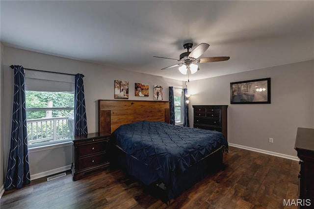 1923 Smizer Mill Rd, Fenton, MO 63026 - bedroom featuring dark wood-type flooring and ceiling fan