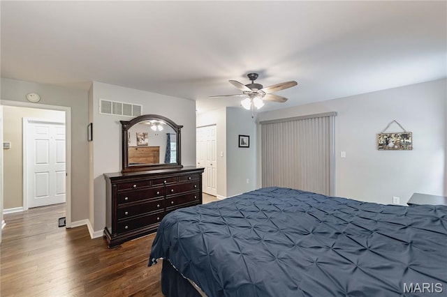 1923 Smizer Mill Rd, Fenton, MO 63026 - bedroom featuring dark wood-style flooring and ceiling fan