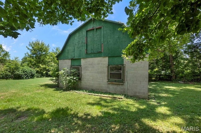 17999 State Highway 177, Jackson, MO 63755 - view of home's exterior with a barn, an outdoor structure, and a lawn