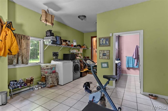 17999 State Highway 177, Jackson, MO 63755 - laundry area featuring separate washer and dryer and tile patterned floors